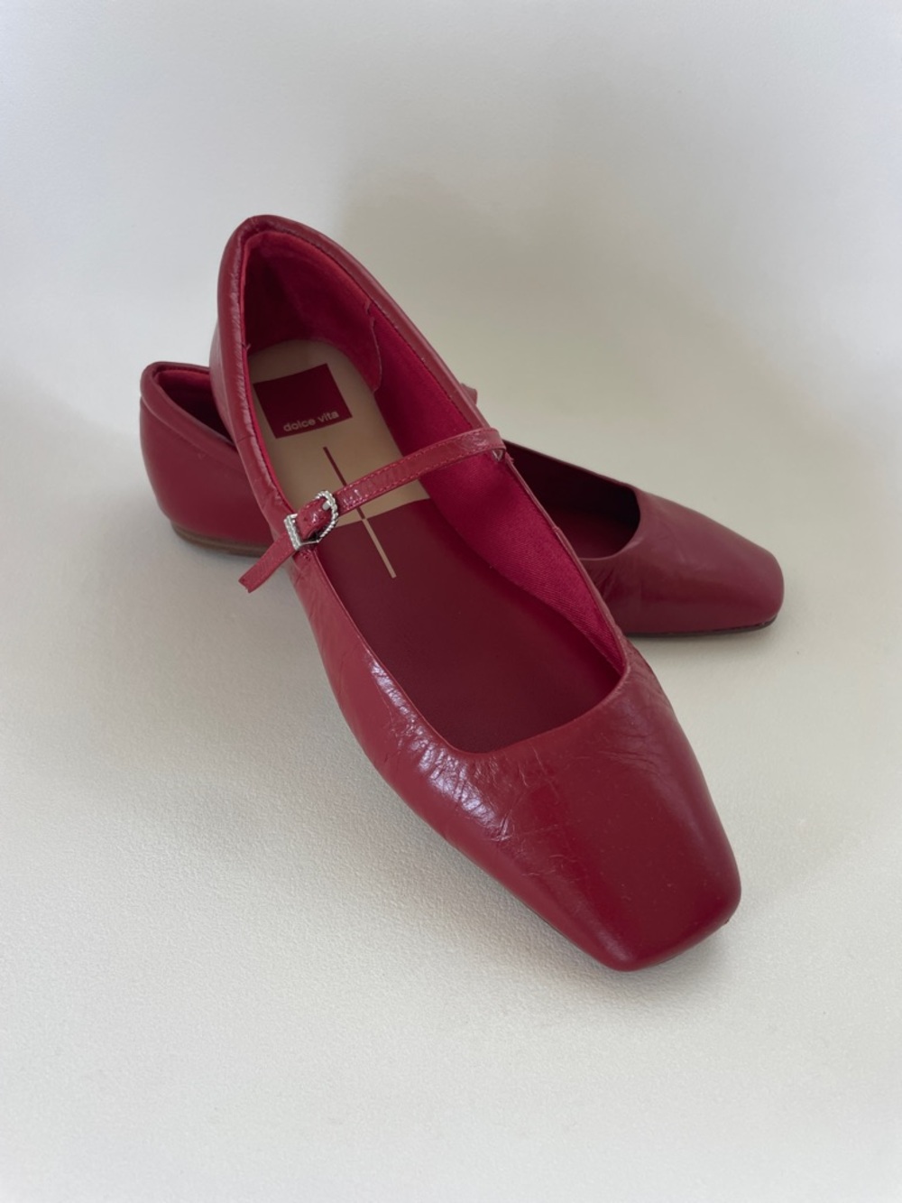 Dolce Vita Red Mary Jane Flats with Square Toe size 8.5
